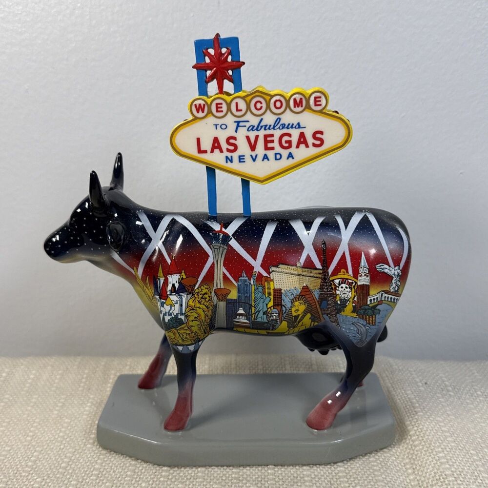 CowParade Welcome To Fabulous Las Vegas Cow Figurine #7326 Westland Giftware